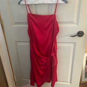 Nine West Red Draped Slip Mini Dress